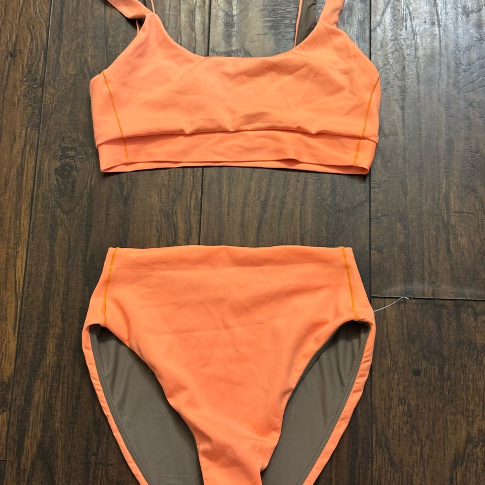 Left On Friday Coral Two-Piece Swim Set